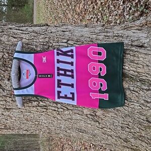 ETHIK.  Pink and Black 1990 Mesh Jersey. Mens Size S. NWT.